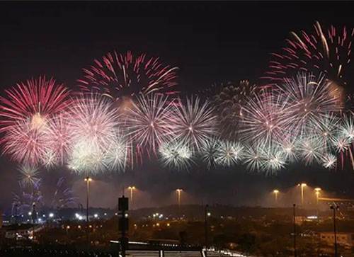 绥德县焰火晚会